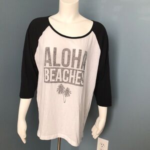 Hurley Aloha Beaches Slub Baseball Style Shirt S